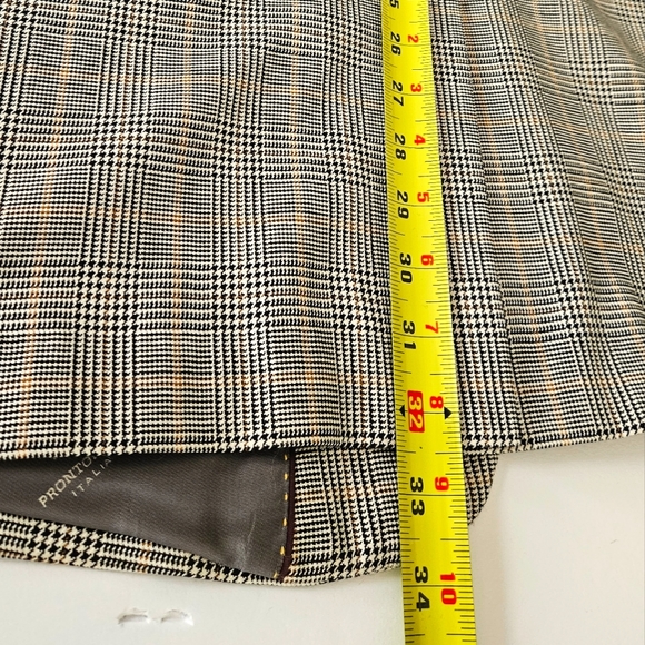Pronto Moda Mens 52R Sport Coat/Blazer Black/White Plaid Silk/Wool/Cashm… - Picture 10 of 16